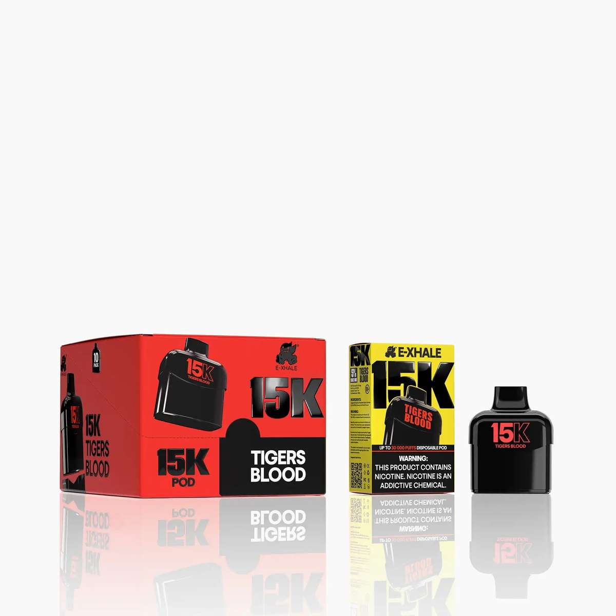 15K Tigers Blood 5%/50mg - Disposable Pod: 10 Pack