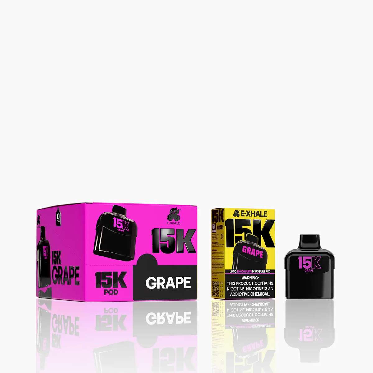 15K Grape 5%/50mg - Disposable Pod: 10 Pack