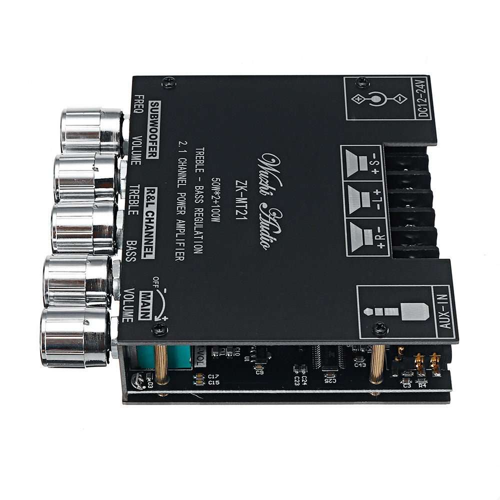 ZK-MT21 50W x 2+100W 2.1 Channel Bluetooth Digital Amplifier Module