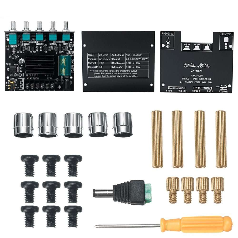 ZK-MT21 50W x 2+100W 2.1 Channel Bluetooth Digital Amplifier Module