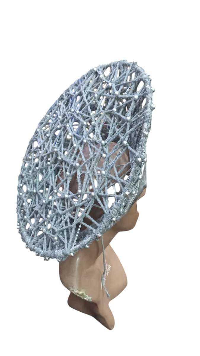 African Wedding Hat - ISicholo/Silver