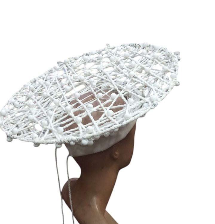 African Wedding Hat - ISicholo/White