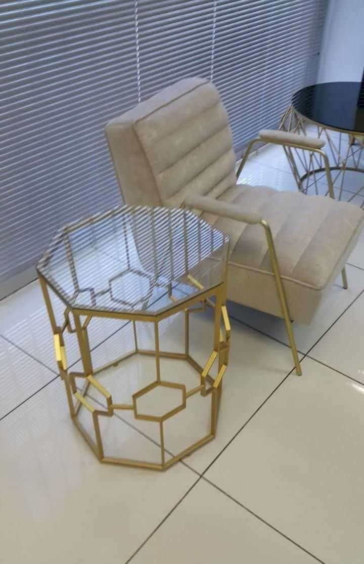 Amelia Geometric Side Table