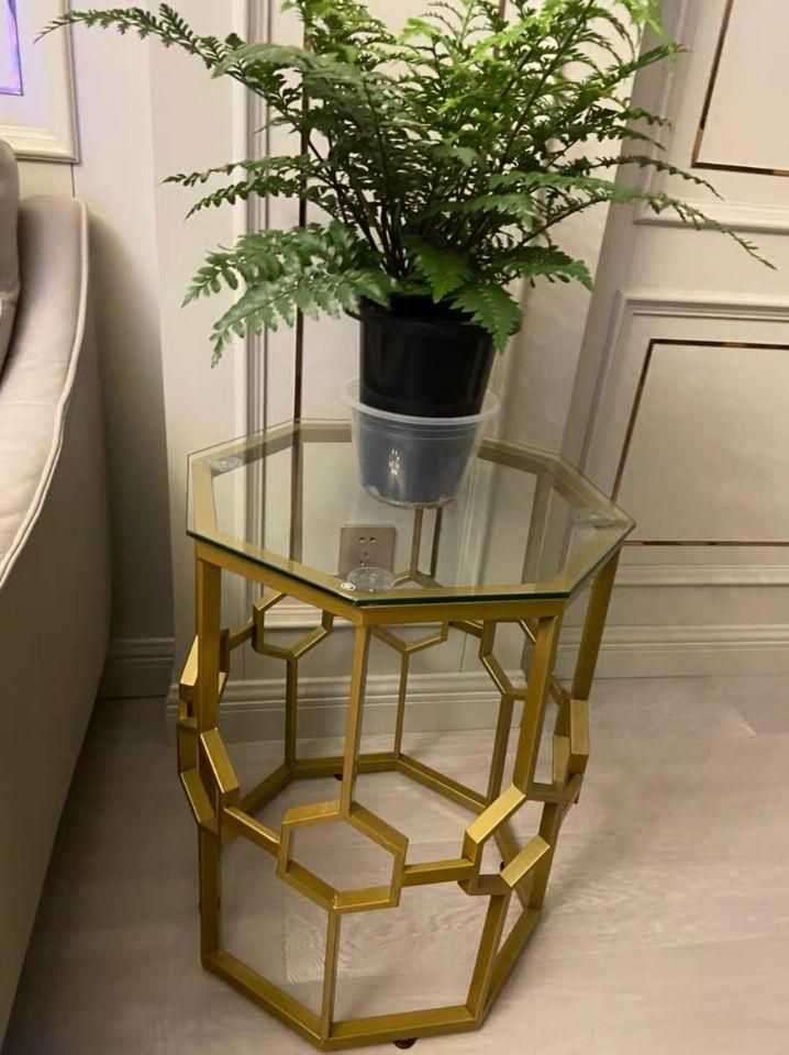 Amelia Geometric Side Table