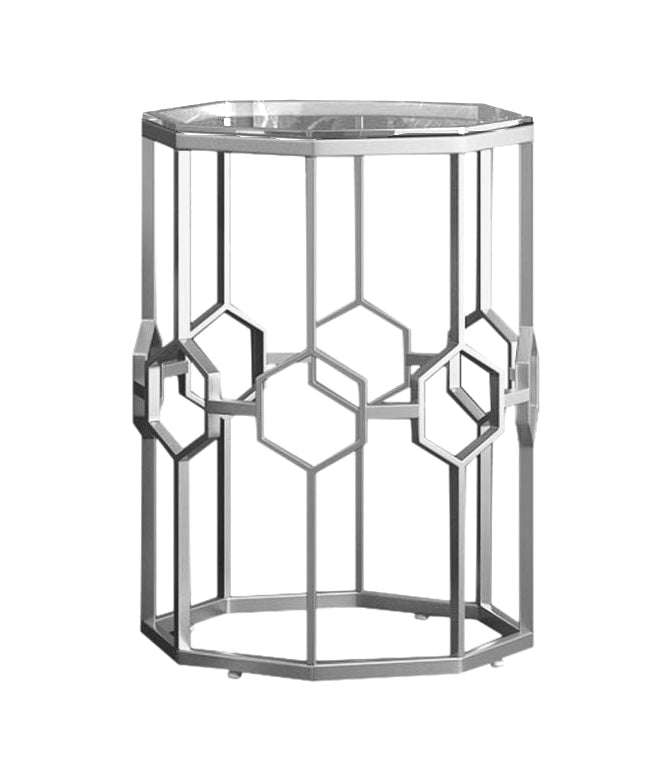 Amelia Geometric Side Table