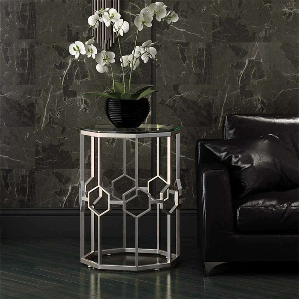 Amelia Geometric Side Table
