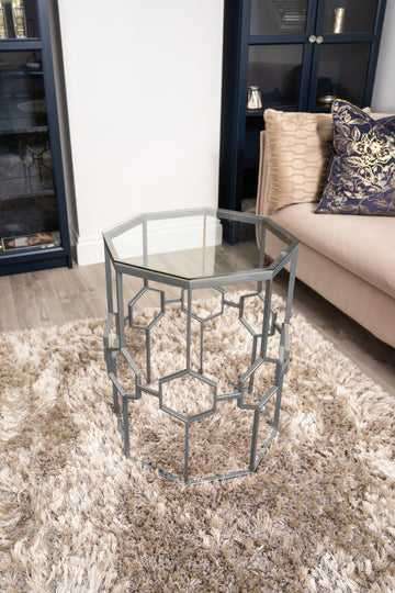 Amelia Geometric Side Table
