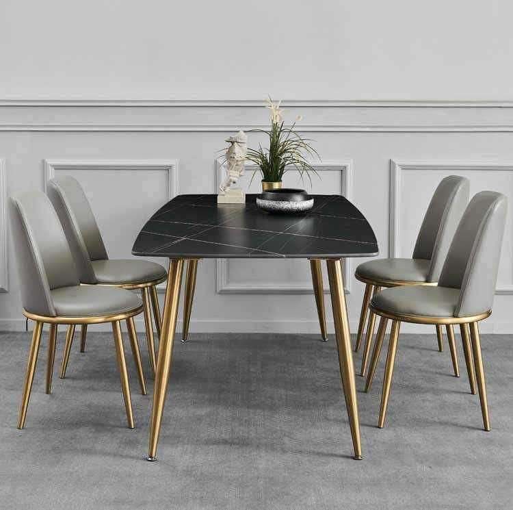 Audine Art Deco Dining Chair - Bronco Beige / Set of 4