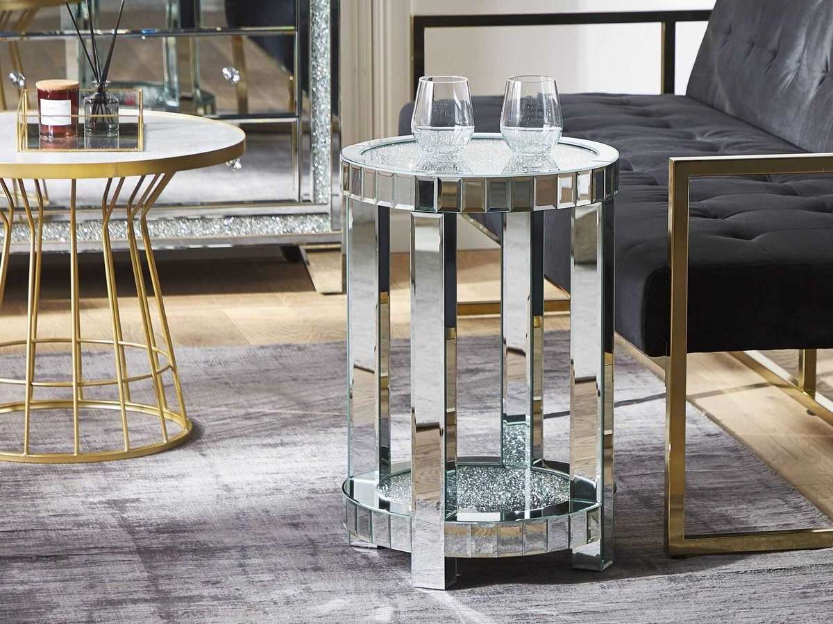 Calgary Claire Round Diamant Side Table