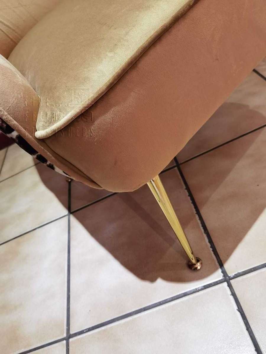 Clarisse Velvet Accent Chair-Leopard