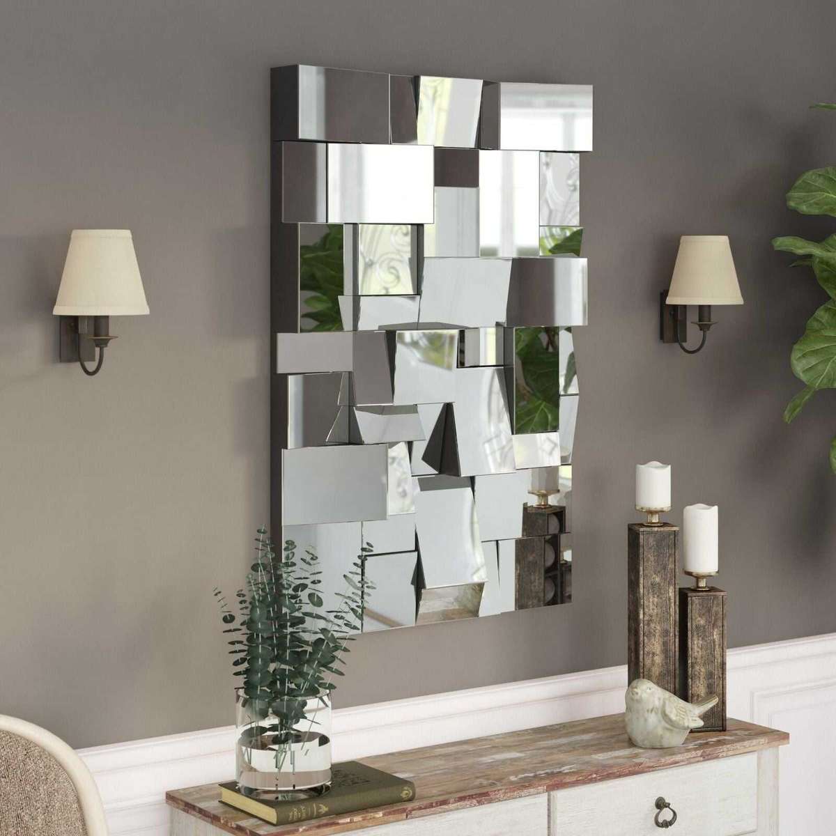 Karl-Hayden Multi Faceted Accent Mirror-Medium