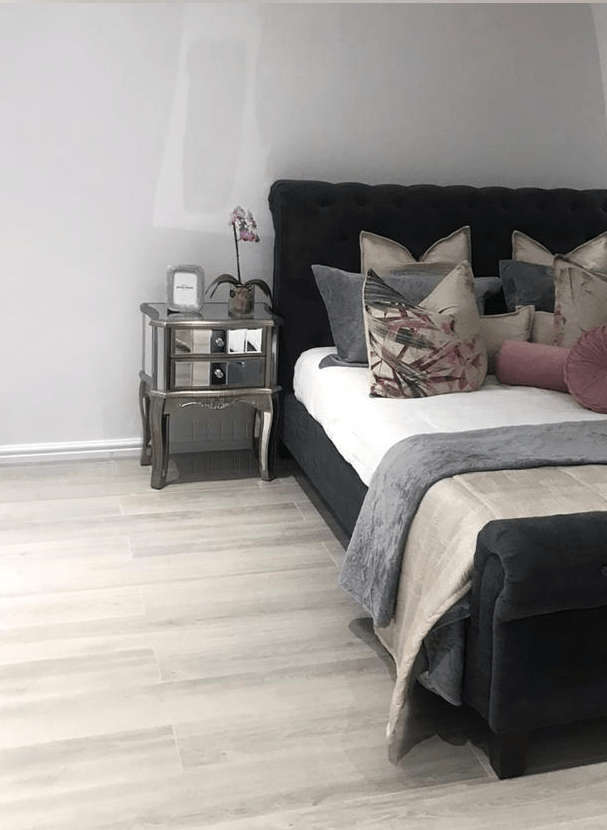 Victorian Two Drawer Mirrored Bedside Table