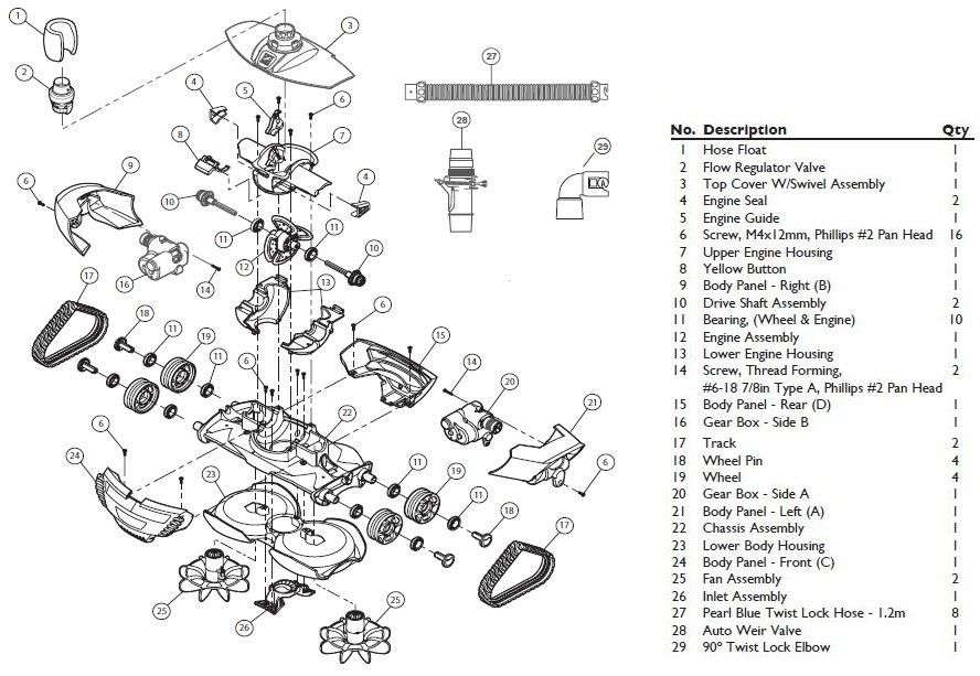 Zodiac MX8 Body Top Cover Swivel