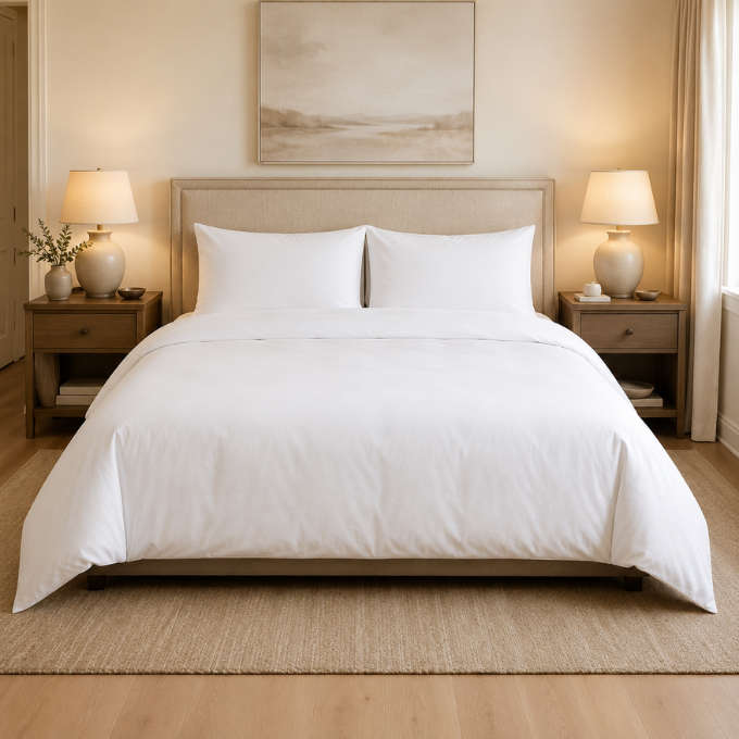 300 Thread Count 100% Cotton Duvet Cover White