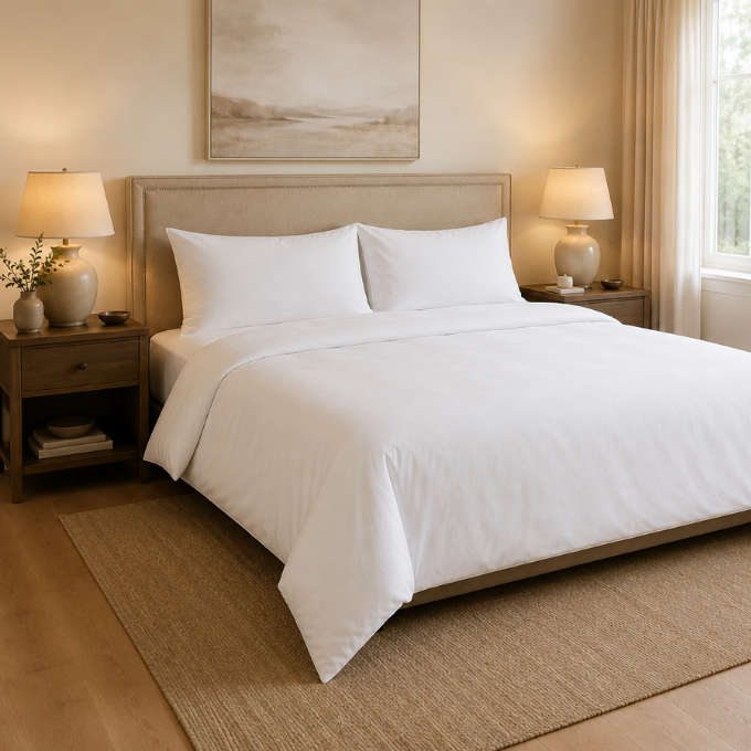 300 Thread Count 100% Cotton Duvet Cover White