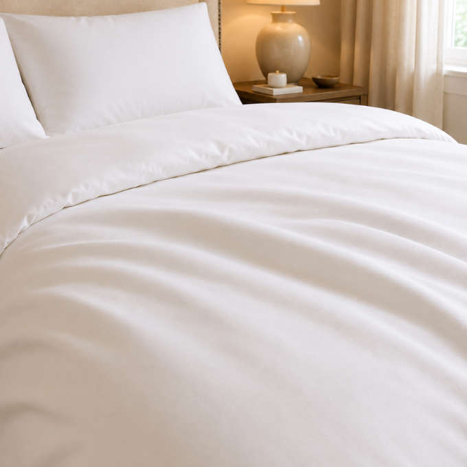 300 Thread Count 100% Cotton Duvet Cover White