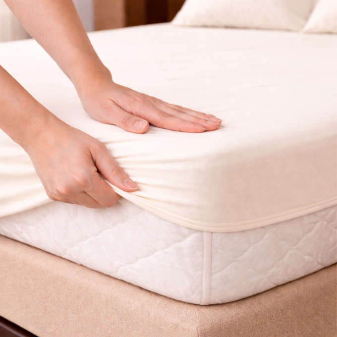 100% Cotton T-200 Fitted Sheet Cream