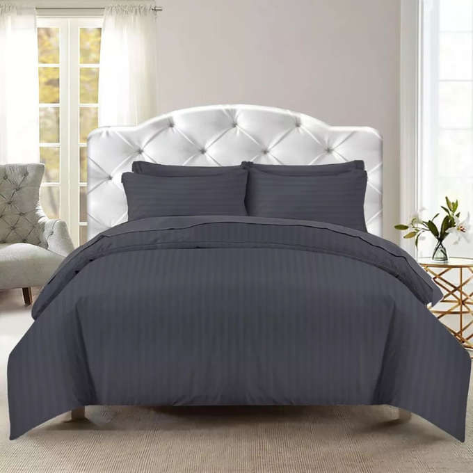 Relax Collection Microfibre Duvet cover Set with pilow cases - Grey