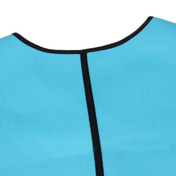 Men Ultra Sweat Compressing Neoprene Zipper Sports Vest Tank Top Training Corsets Bodysuit - M