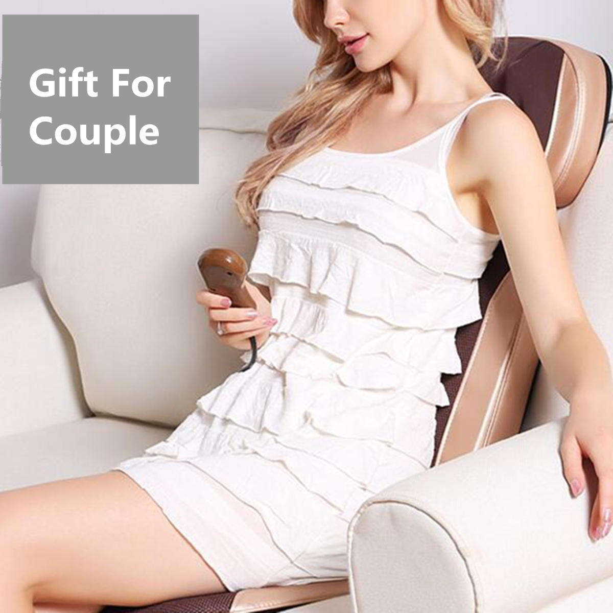 Antistress Full Body Electric Massage Cushion Heat Neck Back Cervica Shiatsu Massage Chair Compre...