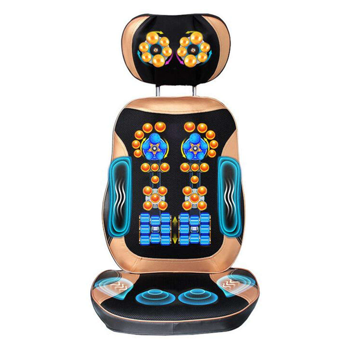 Antistress Full Body Electric Massage Cushion Heat Neck Back Cervica Shiatsu Massage Chair Compre...