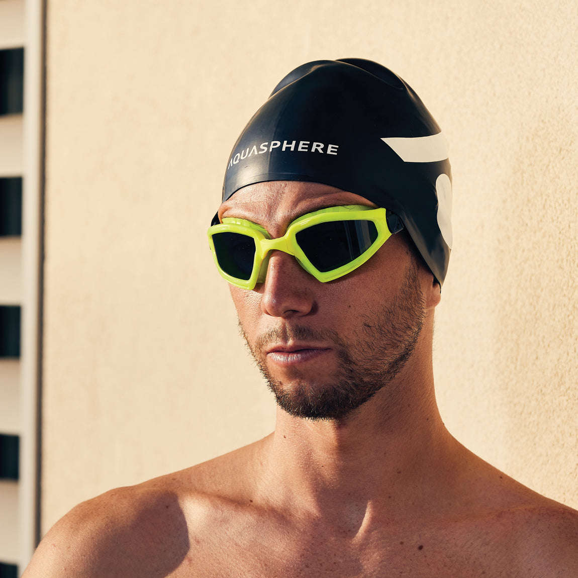 Aquasphere Kayenne Pro  Smoke Lens  Yellow Swim Tri Goggles