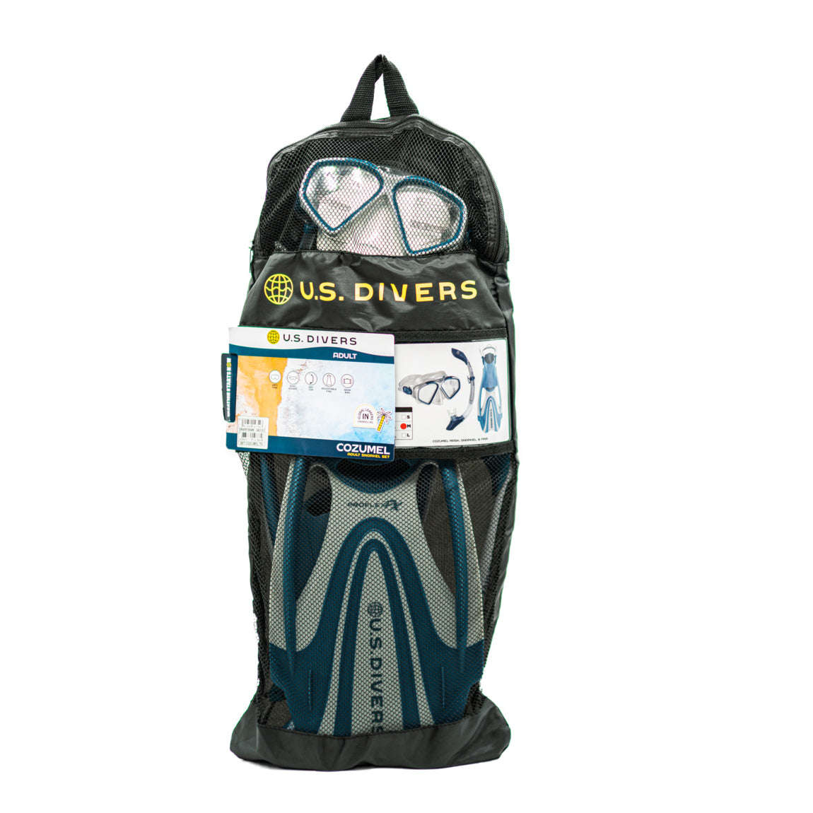 U.S. Divers Cozumel TX II  Adult Snorkeling Set  Grey/Navy