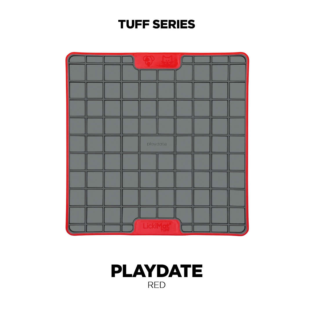 LickiMat Playdate TUFF Pet Food Bowl - Red