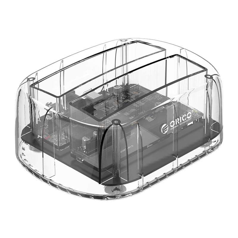 Orico 2 Bay 2.5 / 3.5 USB3.0 HDD|SSD Dock - Transparent