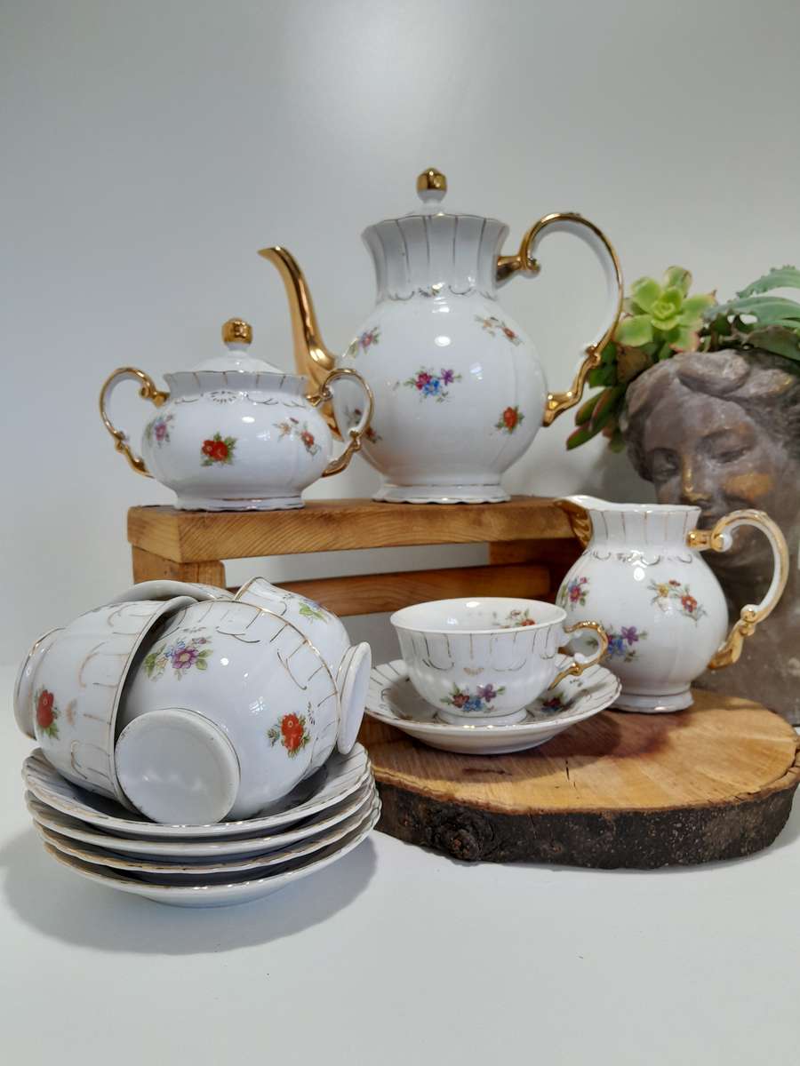 Vintage Porcelain Part Demitasse Coffee Set