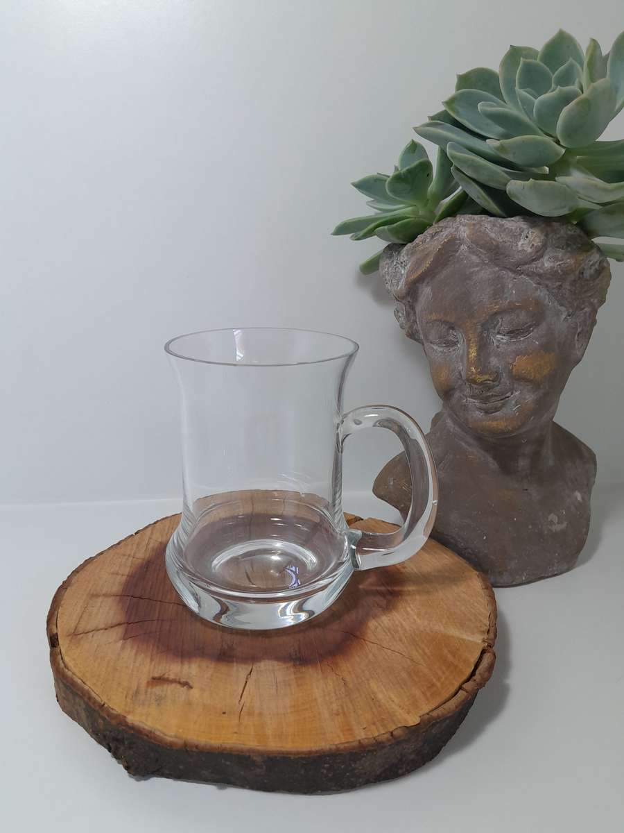 Solid, Clear Glass Beer Mug or Tankard