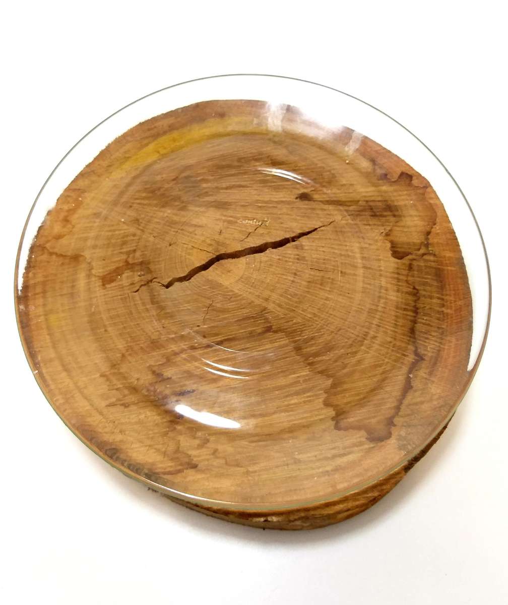 Vintage (1980s) Contuff (Consol) Clear Glass Dinner Plate