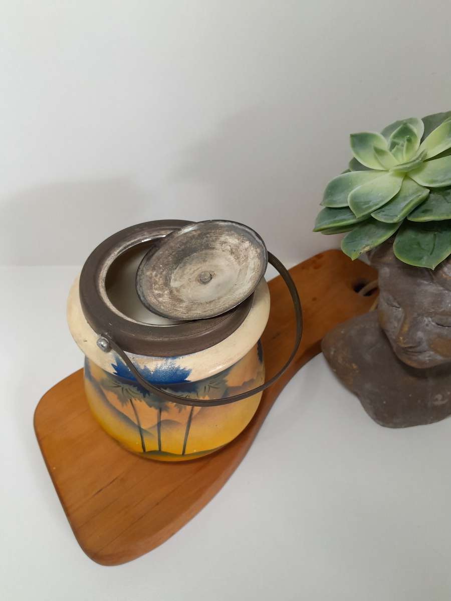 Antique (circa 1926) Japanese Stoneware Biscuit Barrel