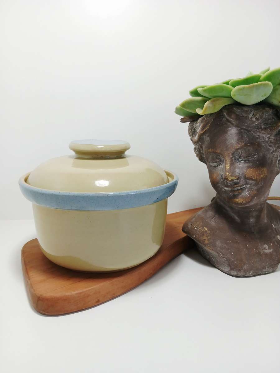 Vintage South African Claymace Lidded Casserole Dish