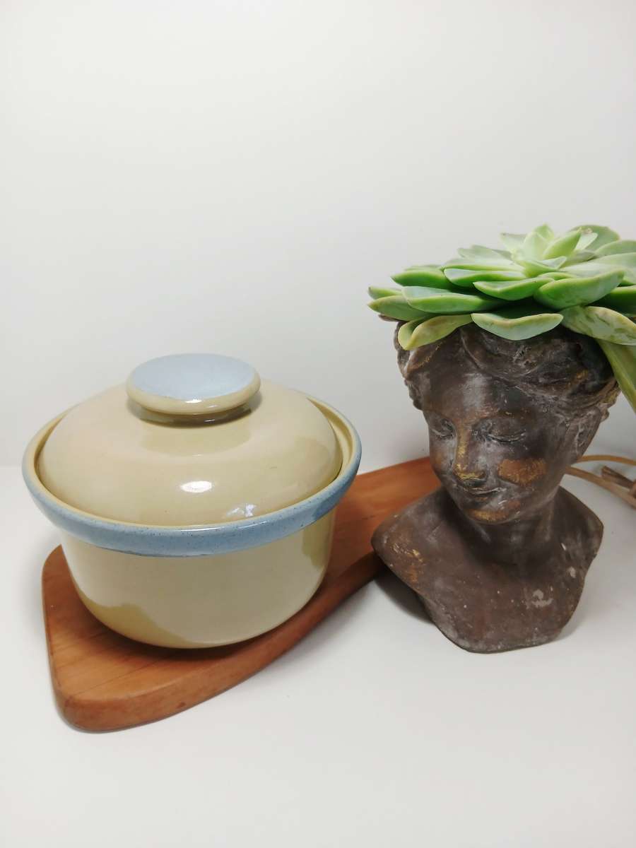 Vintage South African Claymace Lidded Casserole Dish