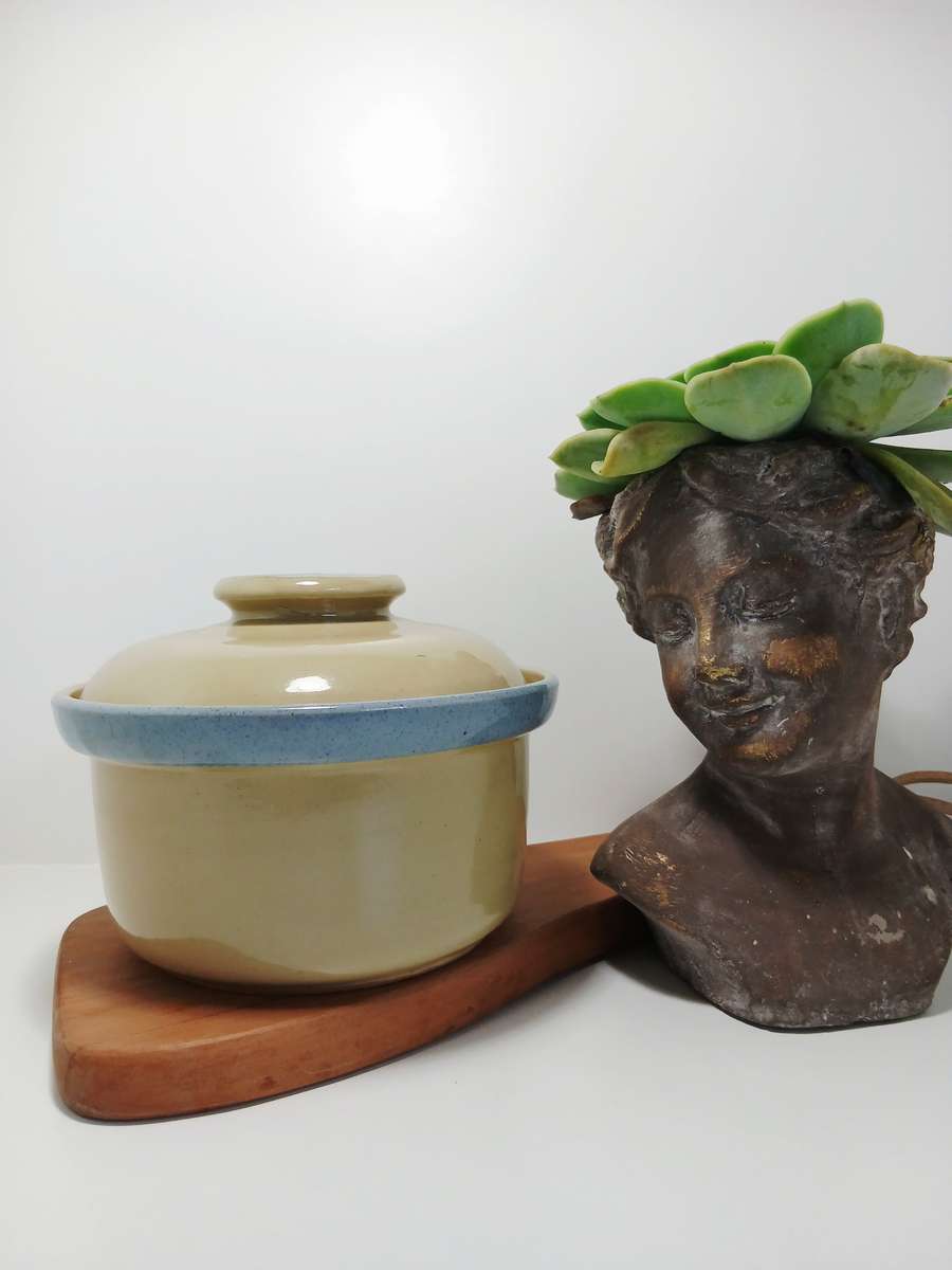 Vintage South African Claymace Lidded Casserole Dish