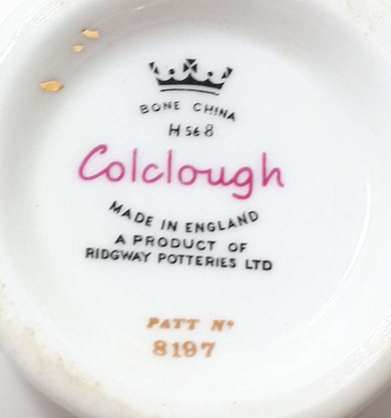 Colclough Bone China Tea Trio  Pattern 8197
