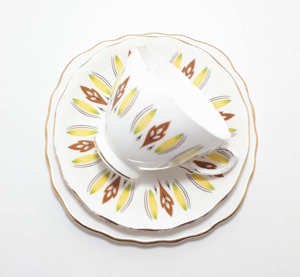 Colclough Bone China Tea Trio  Pattern 8197