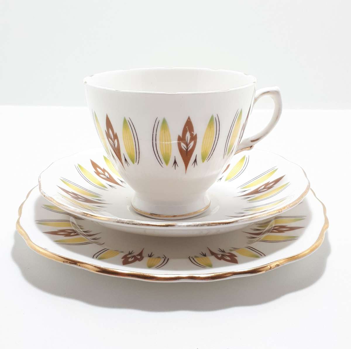 Colclough Bone China Tea Trio  Pattern 8197