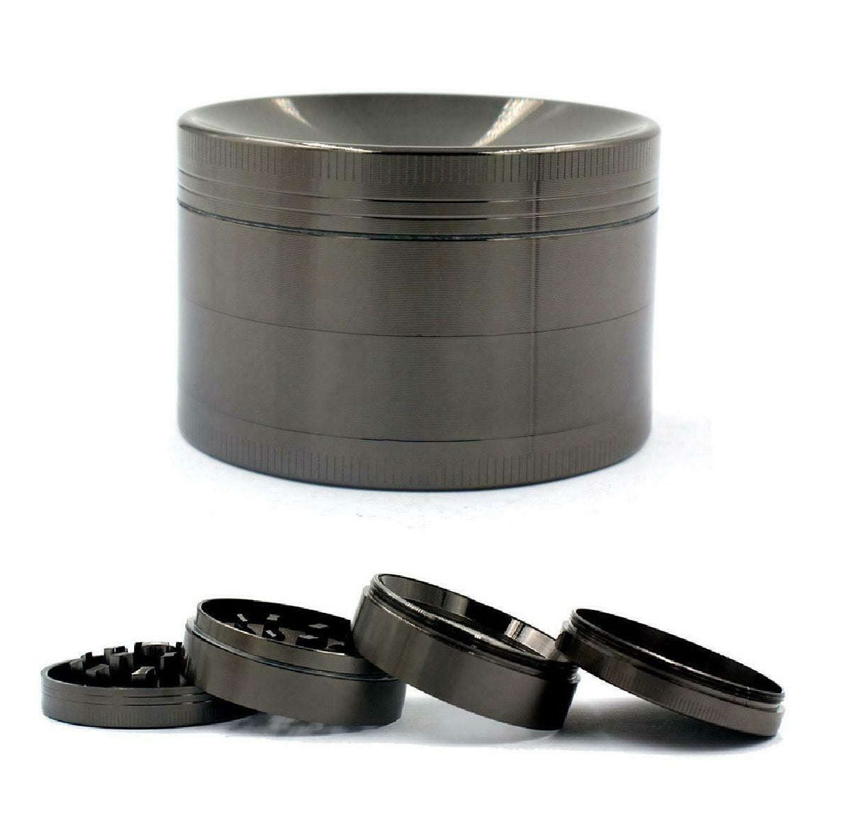 Gun Metal Finished Herb Grinder 40mm (4 Parts)