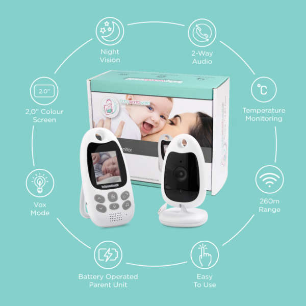 BabyWombWorld 2.0 Video Baby Monitor with Audio and Night Vision