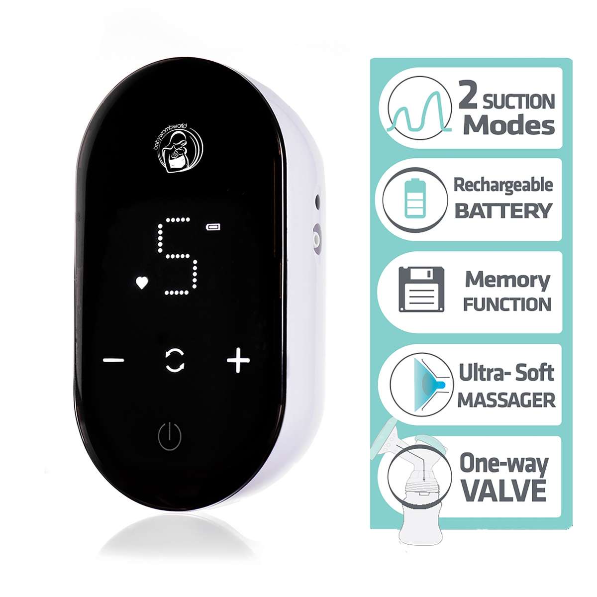 BabyWombWorld Petite Portable Single Electric Breast Pump