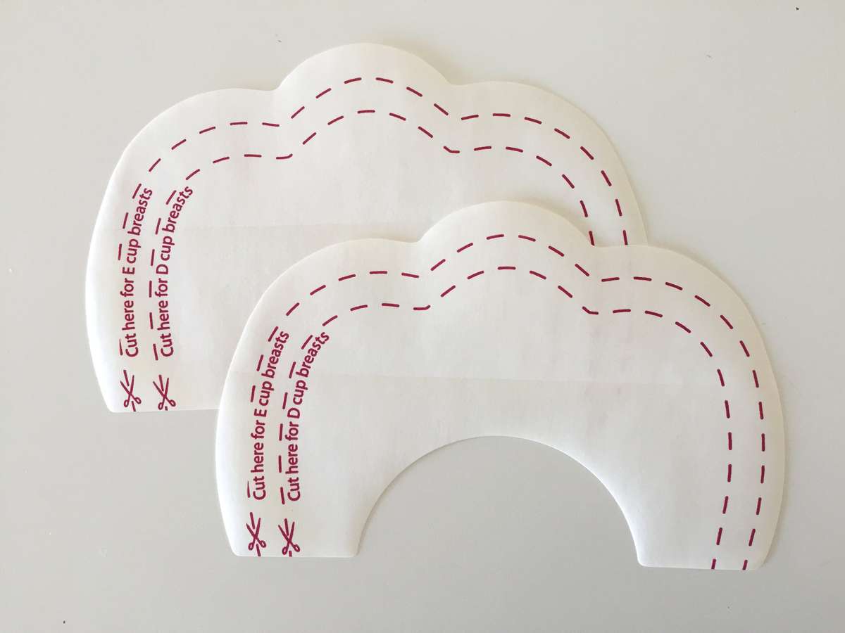 Bye Bra breast lift tape cup D-F with Nude Silk nipple covers - NUDE