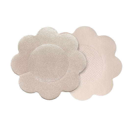 Bye Bra breast lift tape cup D-F with Nude Silk nipple covers - NUDE