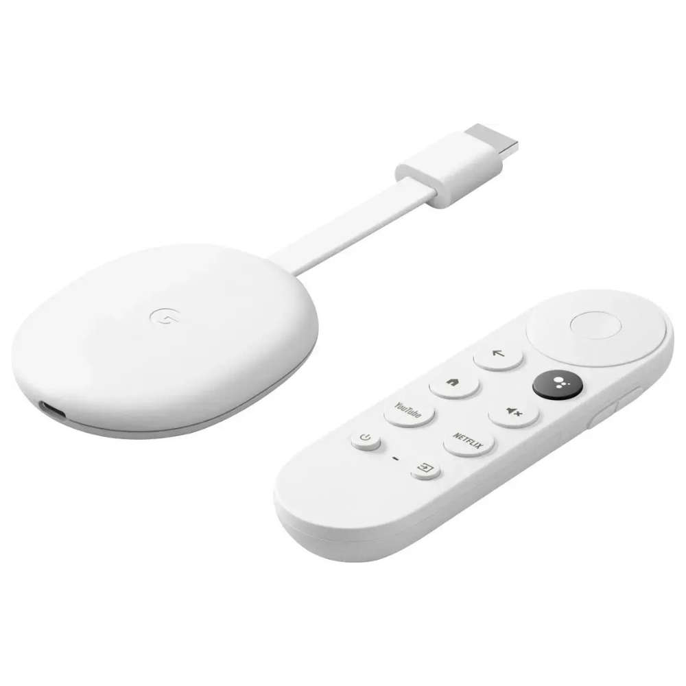 Google - Chromecast 4k with Google TV - White Snow - Demo Deals