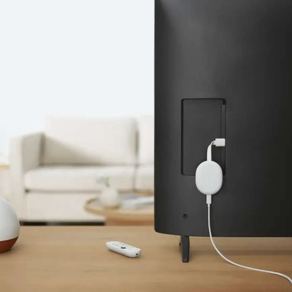 Google - Chromecast 4k with Google TV - White Snow - Demo Deals