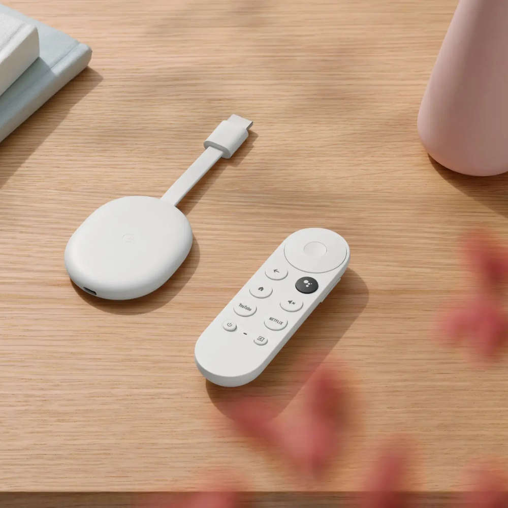 Google - Chromecast 4k with Google TV - White Snow - Demo Deals