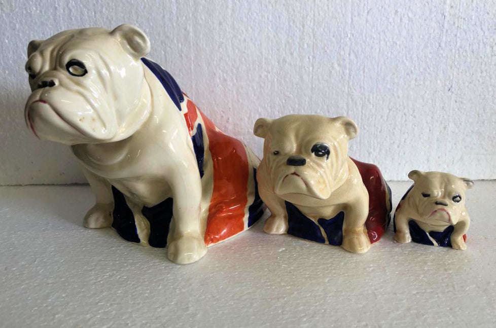 Royal Doulton set of three British Bulldogs
