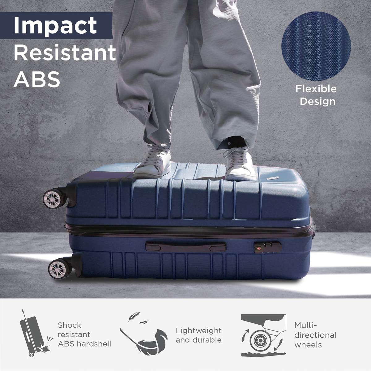 Santorini Hardshell Luggage - 360 Spinner Wheels