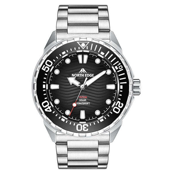 NORTH EDGE Tactical TRITON Solar 300m Waterproof Diving Watch